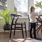 Jessbul Wishbone Dining Chair - Matte Black