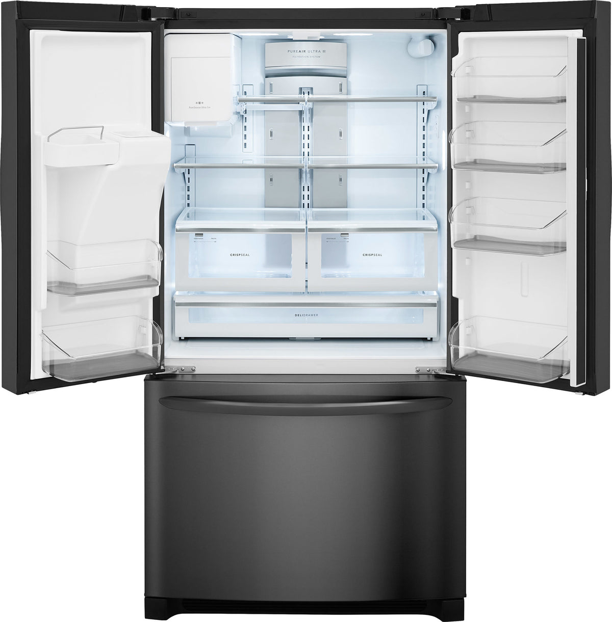 Frigidaire Gallery Black Stainless Steel French Door Refrigerator  (21.7 Cu. Ft.) - FGHD2368TD
