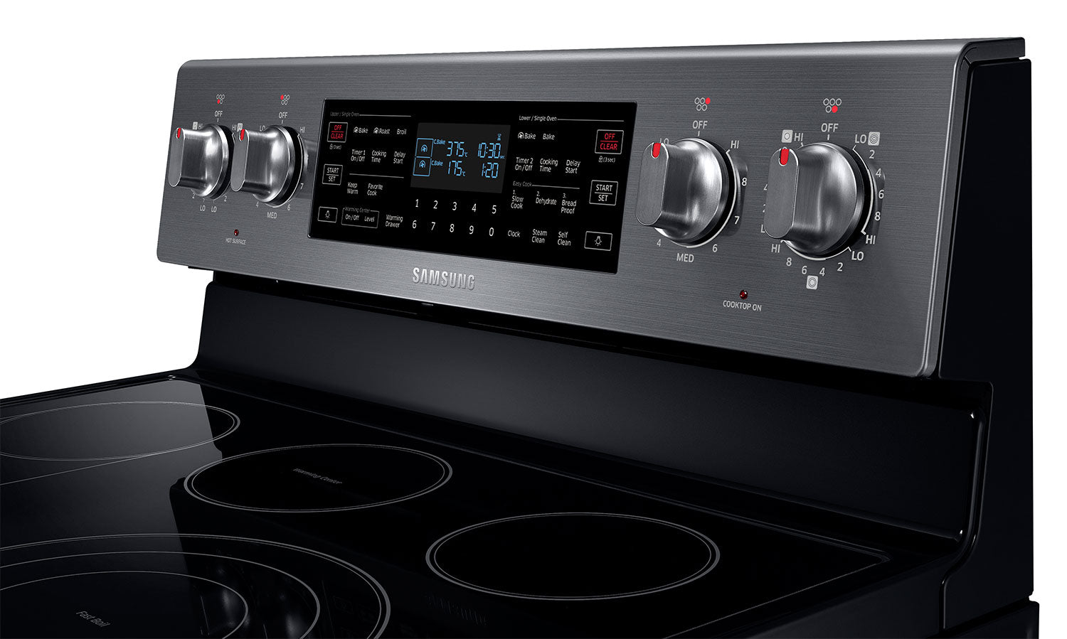 Samsung Black Stainless Steel Freestanding Electric Convection Range (5.9 Cu. Ft.) - NE59J7850WG/AC