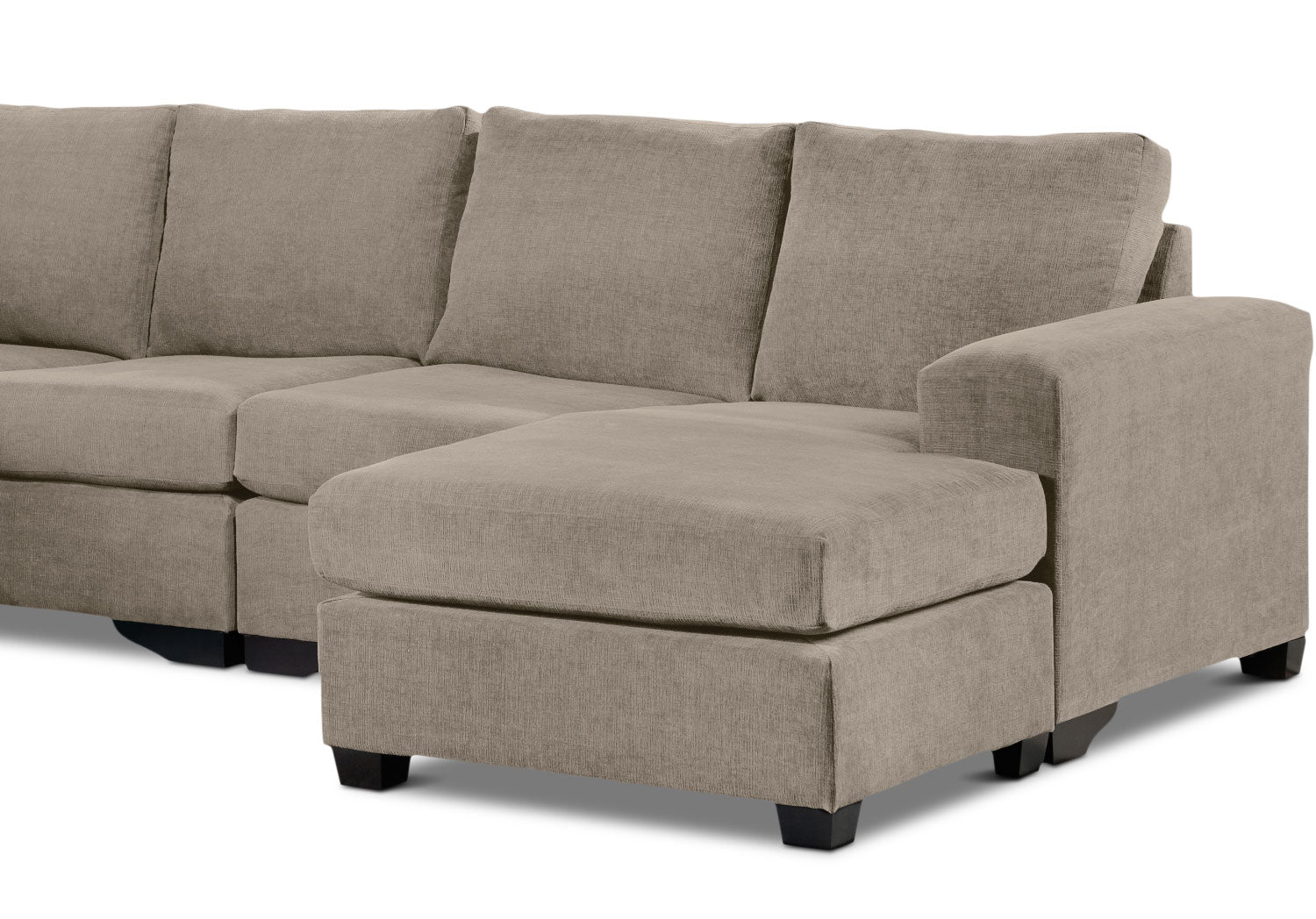 Danielle 3-Piece Sectional with Right-Facing Corner Wedge - Pewter