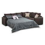 Athina 2-Piece Sectional with Left-Facing Queen Sofa Bed - Nutmeg