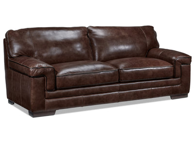 Stampede Leather Sofa - Coffee