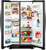 Whirlpool 35.88" 25 Cu. Ft. Black Side-by-Side Refrigerator - WRS315SNHB