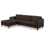 Paragon 2-Piece Sectional with Left-Facing Chaise - Dark Chocolate