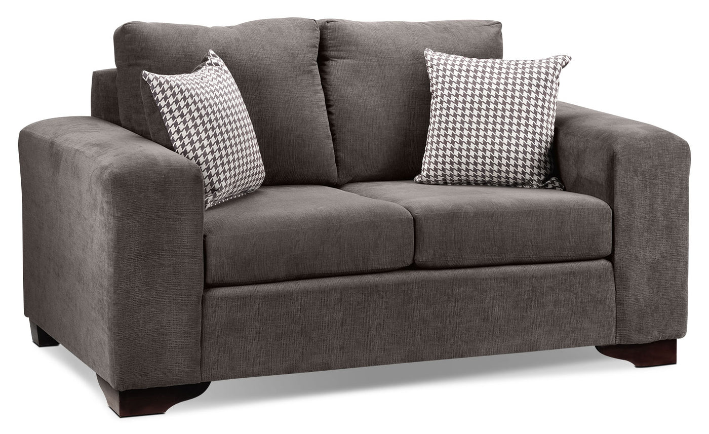 Fava Sofa and Loveseat Set - Grey