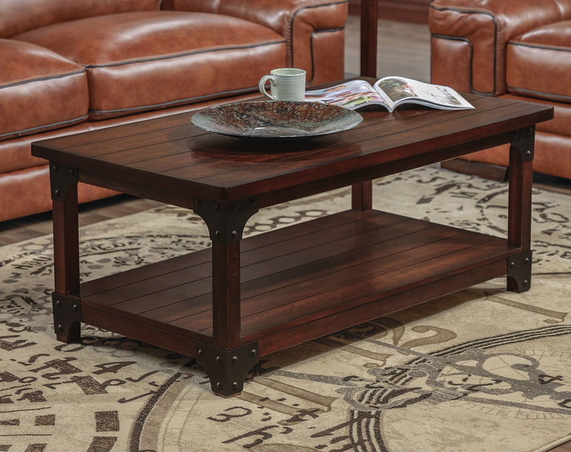 Wellington Coffee Table with 2 End Tables Walnut Leon's
