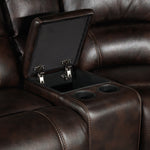 Santorini 5-Piece Power Reclining Sectional - Walnut