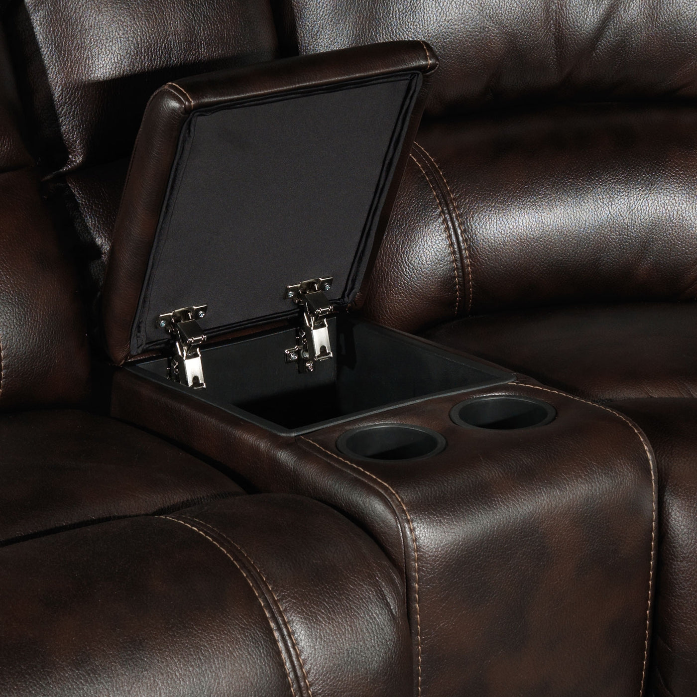 Santorini 5-Piece Power Reclining Sectional - Walnut