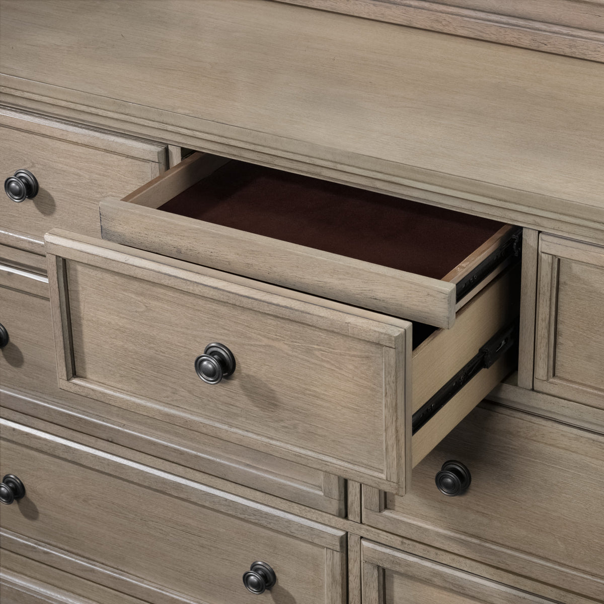 Windchester 6Piece Queen Storage Bedroom Set Grey Leon's