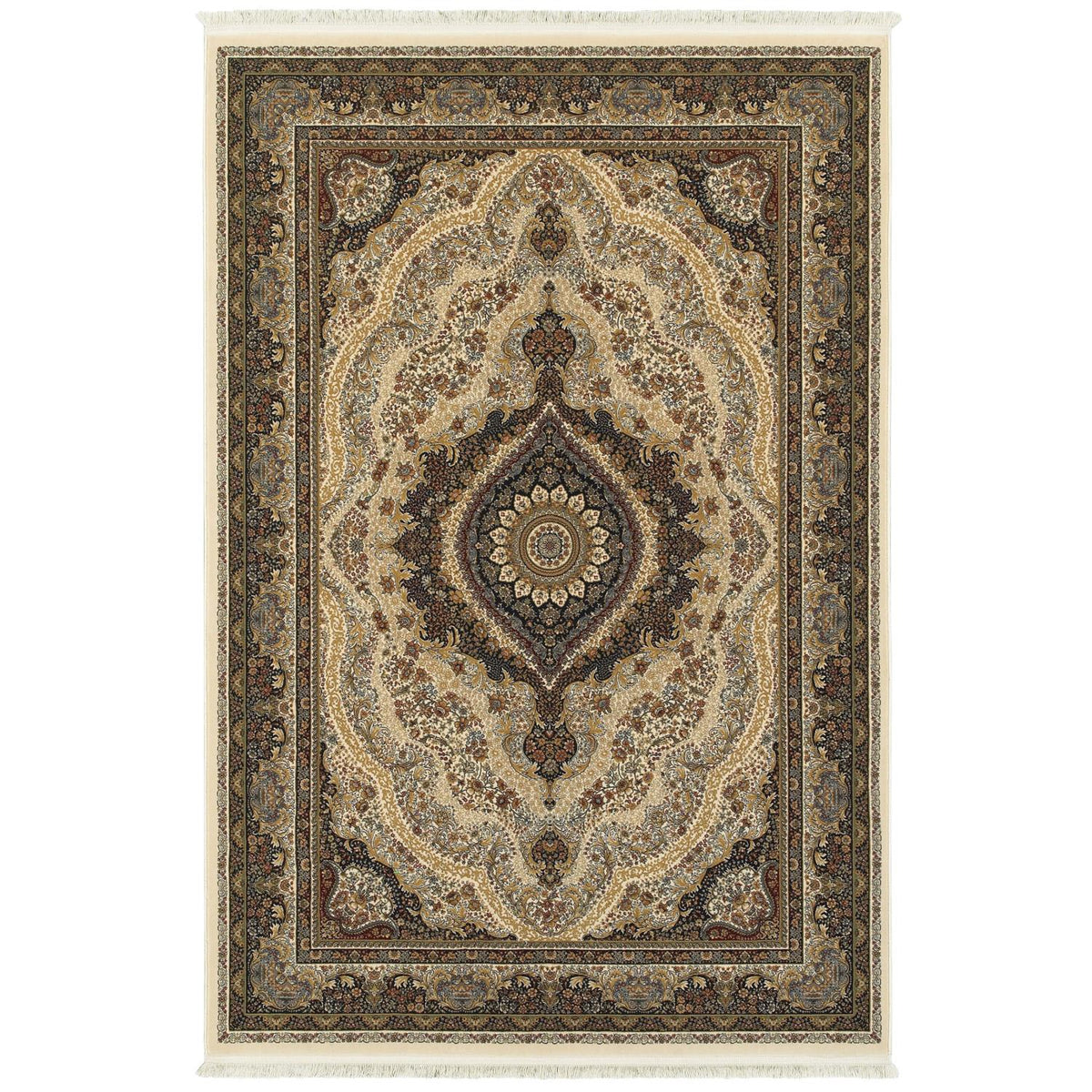 Marieville W111W2L Traditional Medallion Area Rug (5'3"X7'6")