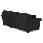 Althea 2-Piece Sectional with Right-Facing Chaise - Black