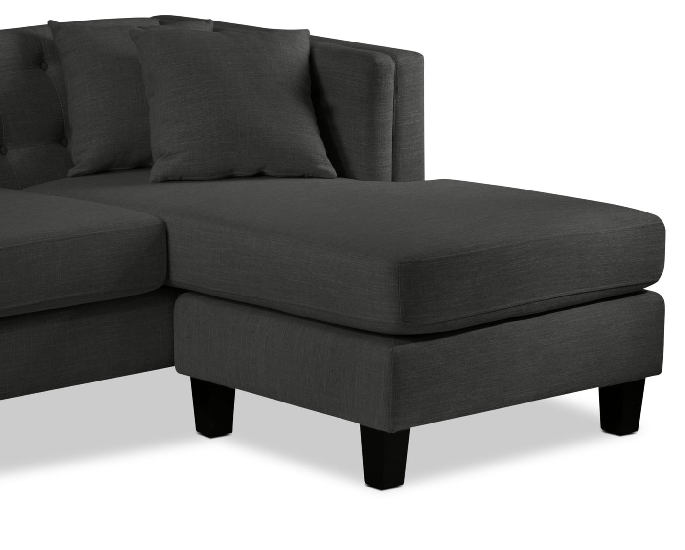 Astin Chaise Sofa Dark Grey Leon's