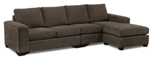 Danielle 2-Piece Sectional with Right-Facing Chaise - Java