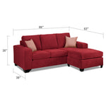 Fava Chaise Sofa - Red