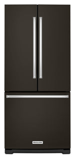 KitchenAid 30" 19.68 Cu. Ft. Black Stainless Steel French Door Refrigerator - KRFF300EBS