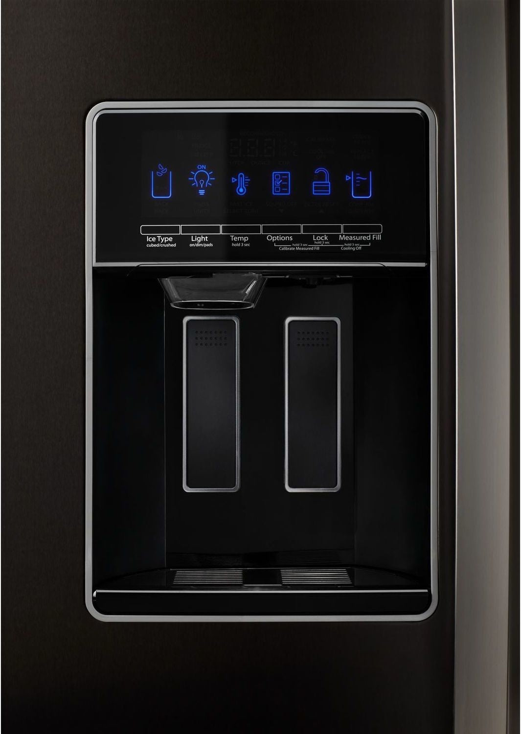 Whirlpool Black Stainless Steel Counter-Depth Side-by-Side Refrigerator (21 Cu. Ft.) - WRS571CIHV