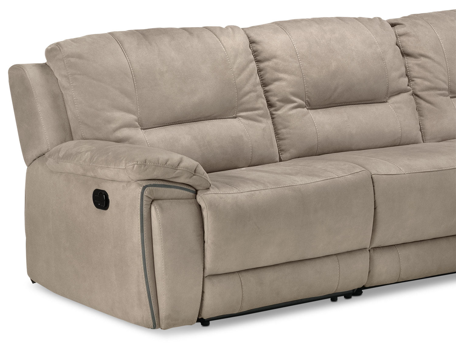 Pasadena 3-Piece Reclining Sofa with Right-Facing Chaise - Light Grey