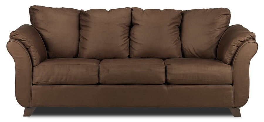 Collier Sofa, Loveseat and Chair Set - Chocolate