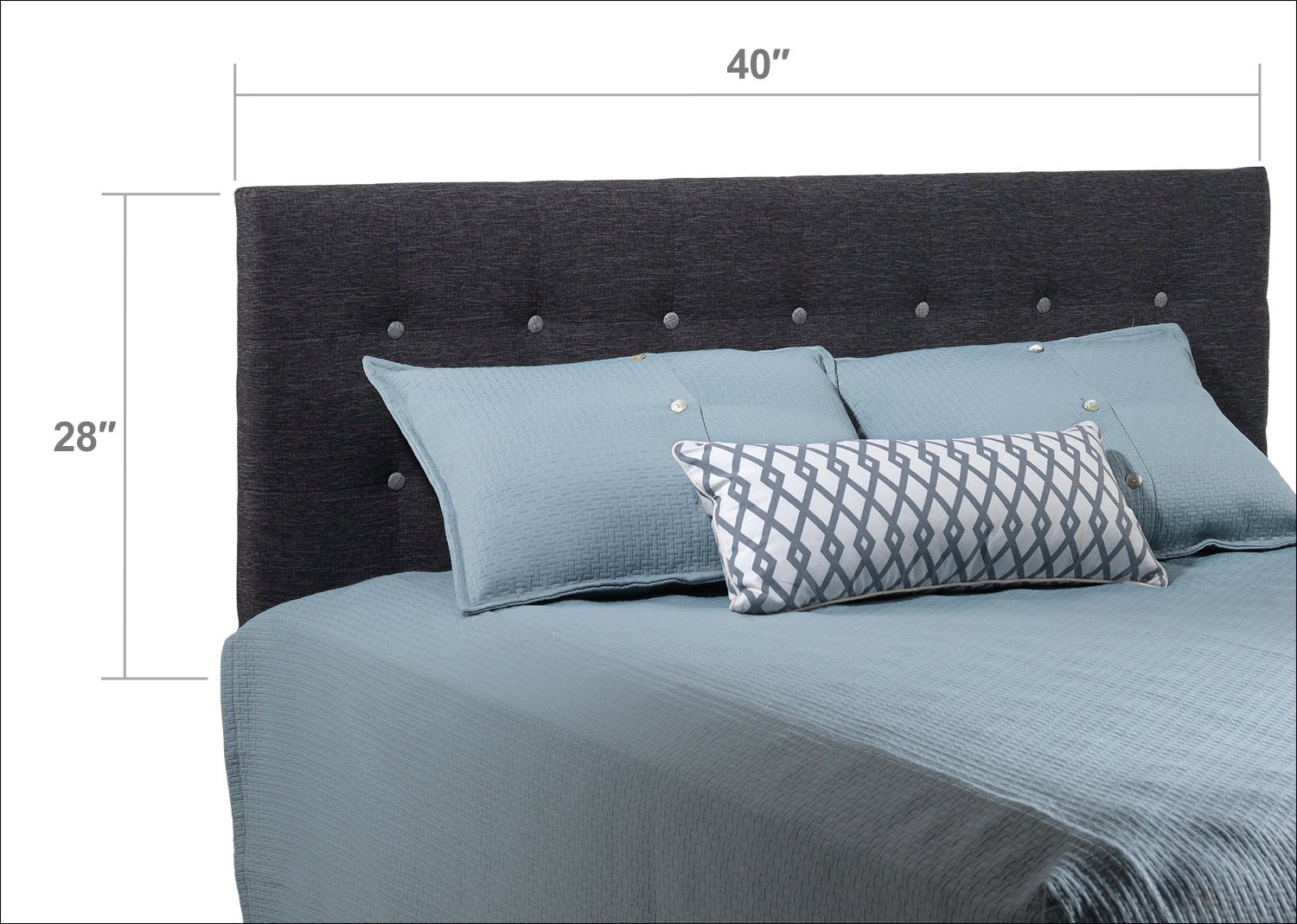 Sunup Twin Headboard - Charcoal