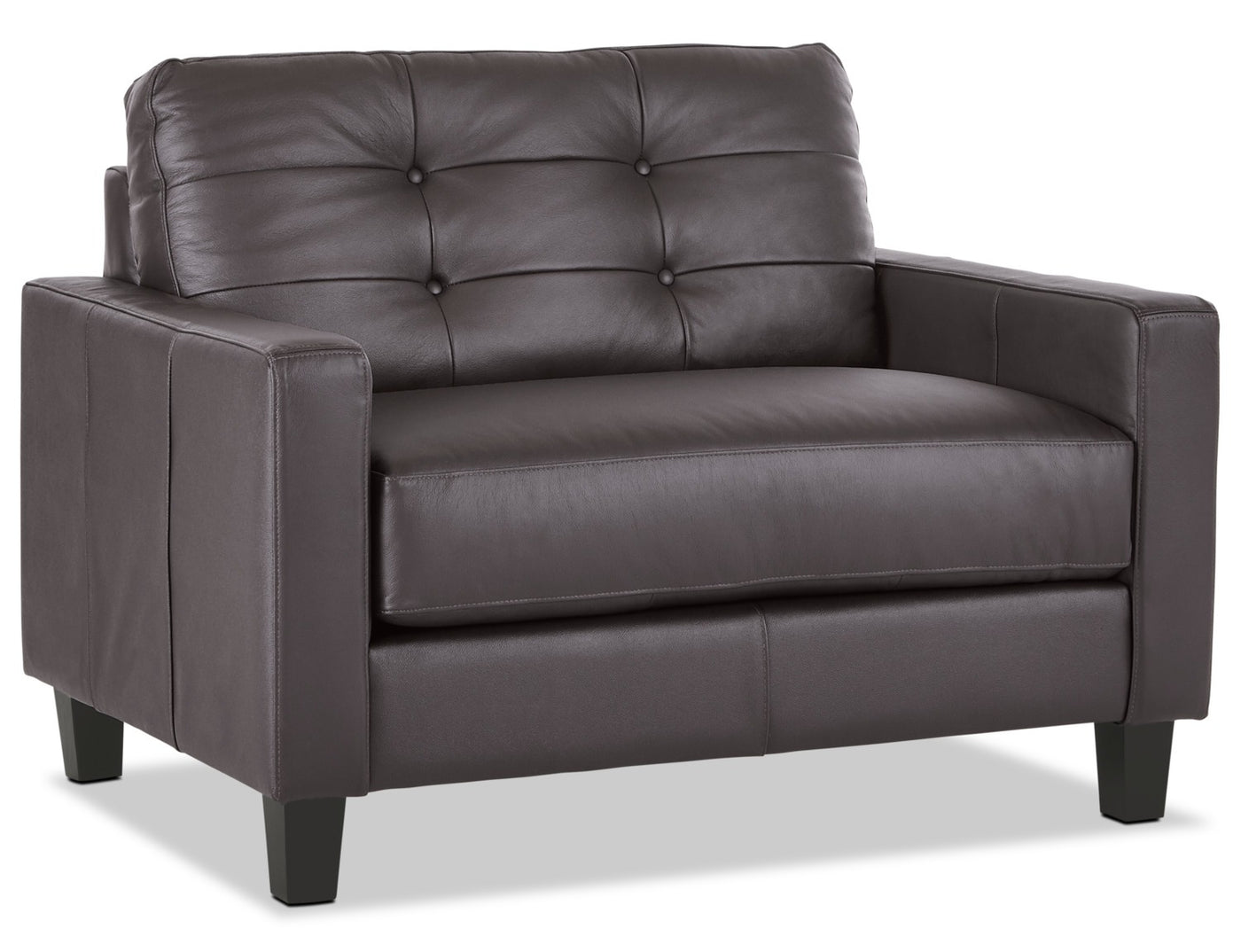 Kylie Leather Chair and a Half - Coffee