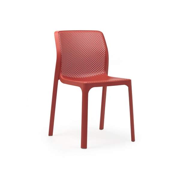 Nardi Bit Outdoor Dining  Chair - Red (Set of 4)