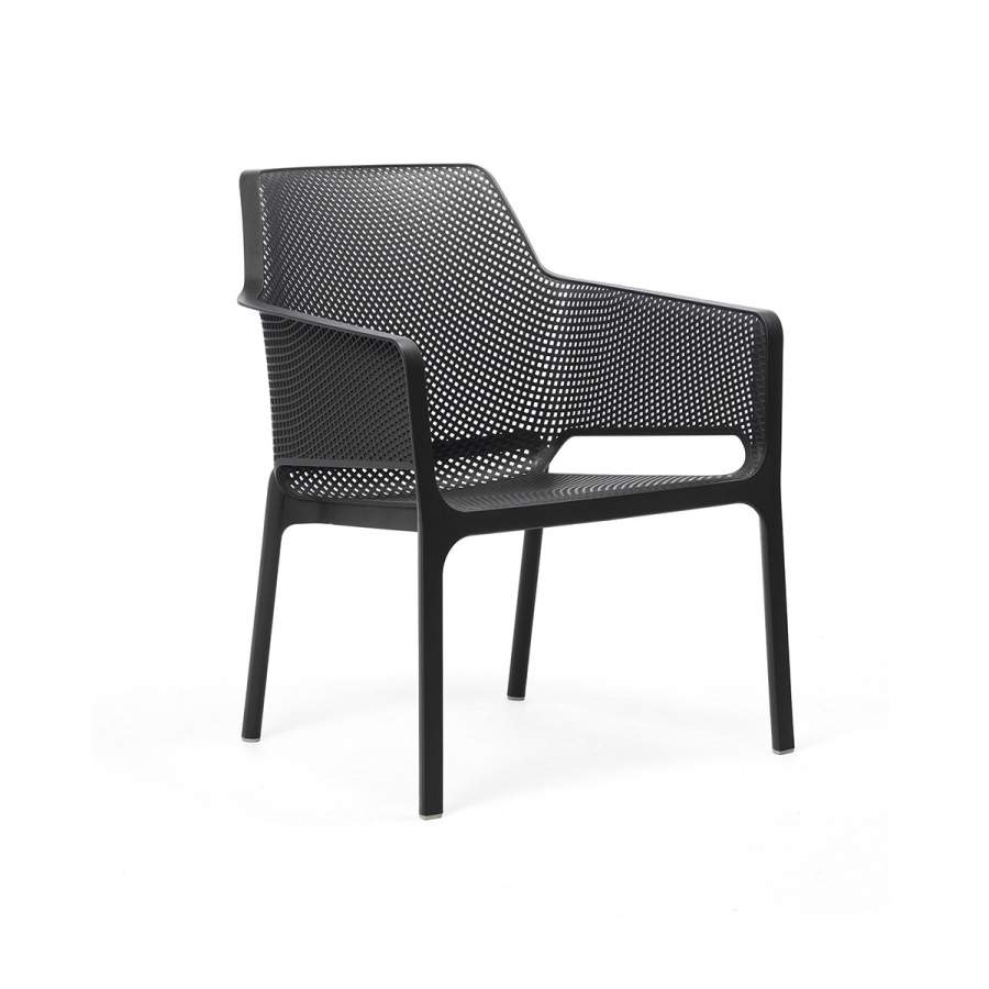 Nardi Net Relax Outdoor Dining Arm Chair - Black (Set of 2)