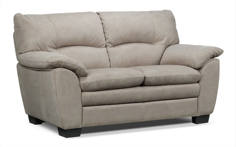 Kelleher Sofa and Loveseat Set Silver Grey Leon's