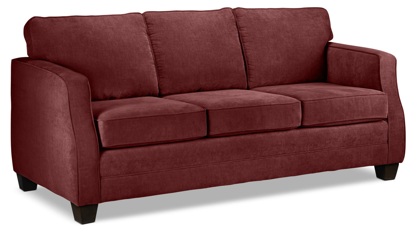 Agnes Sofa and Loveseat Set - Merlot