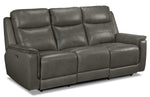 Firenze Power Reclining Sofa and Reclining Loveseat Set - Grey
