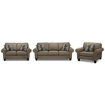 Drake Sofa, Loveseat and Chair Set - Mercury