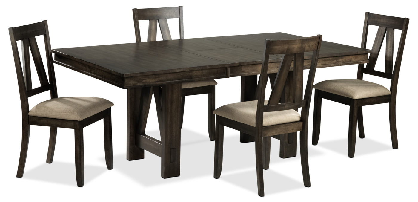 Thompson 5-Piece Dining Room Set - Dark Oak
