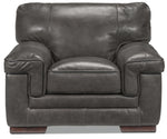 Stampede Leather Chair - Charcoal