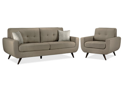 Julian Sofa and Chair Set - Grey