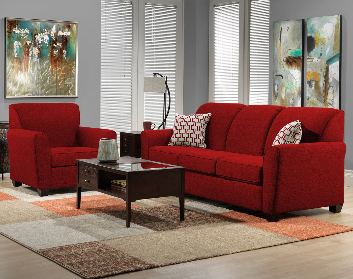Ashby Sofa - Red
