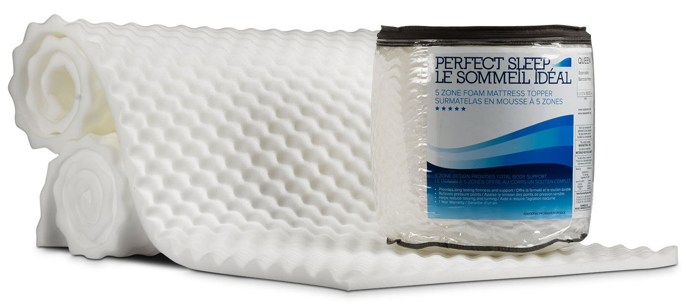 Perfect Sleep Twin-Sized Mattress Topper - White