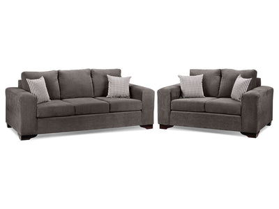 Fava Sofa and Loveseat Set - Grey