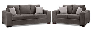 Fava 2 Pc. Living Room Package W/Loveseat - Grey