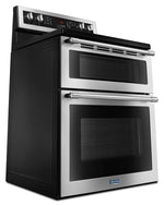 Maytag Stainless Steel Freestanding Electric Double Oven Range (6.7 Cu. Ft.) - YMET8800FZ