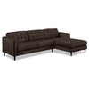 Paragon 2-Piece Sectional with Right-Facing Chaise - Dark Chocolate