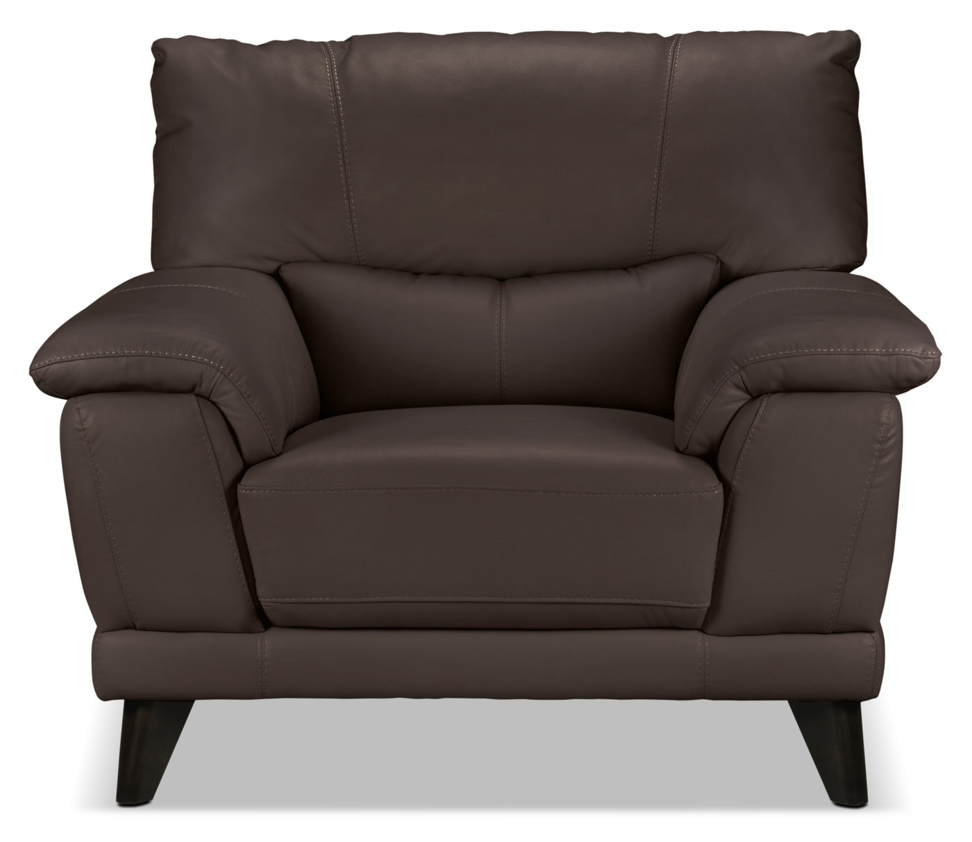 Braylon Leather Chair - Dark Chocolate
