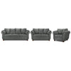 Collier Sofa, Loveseat and Chair Set - Dark Grey