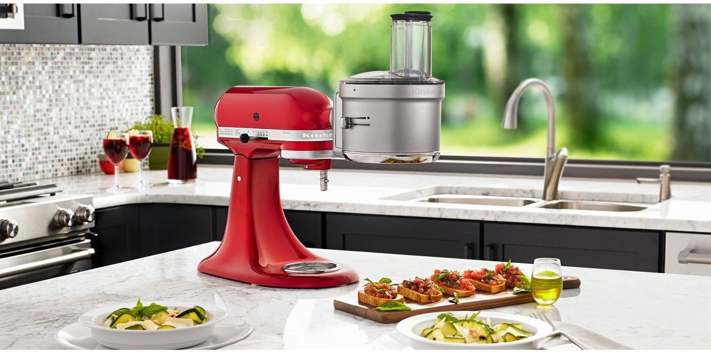 KitchenAid Grey Food Processor with Commercial-Style Dicing Kit - KSM2FPA