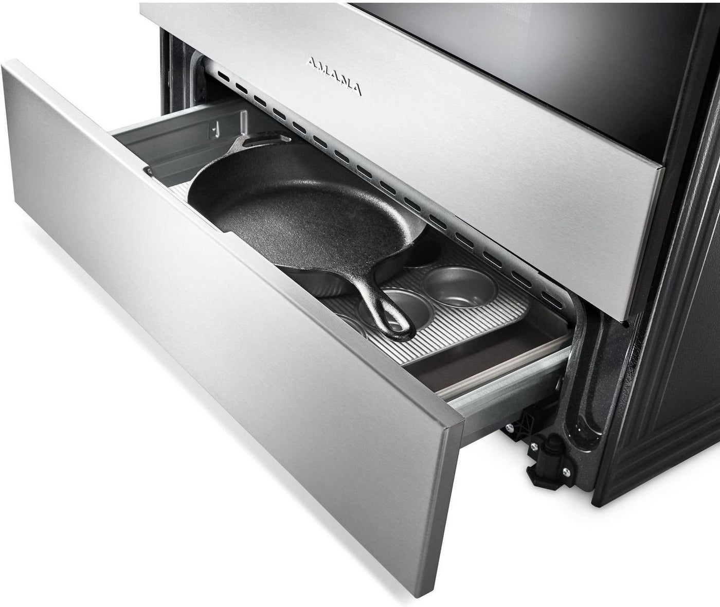 Amana Black-on-Stainless Steel Slide-In Electric Range (4.8 Cu. Ft.) - YAES6603SFS