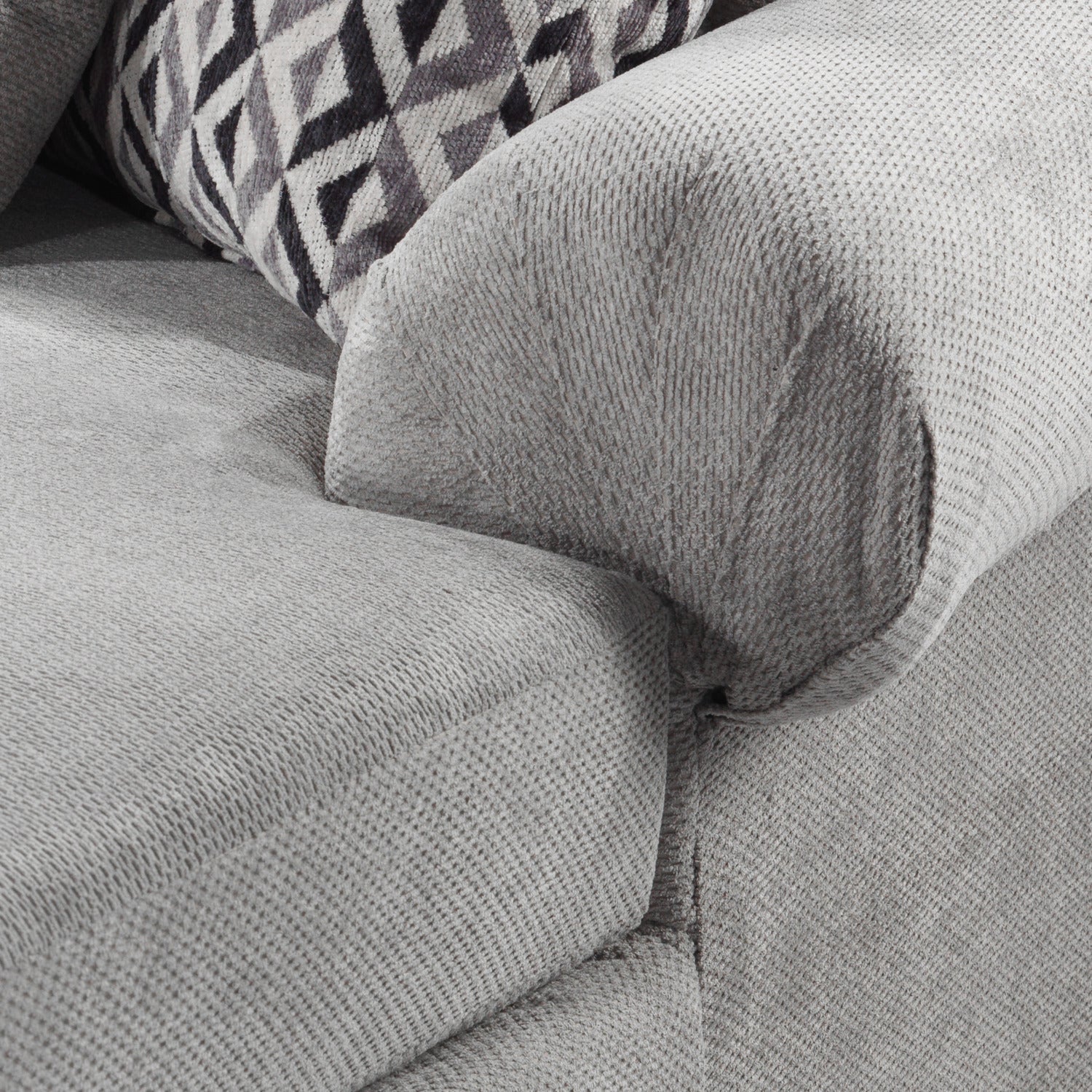 Jupiter 4-Piece Sectional with Right-Facing Chaise - Ash Grey