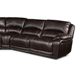Santorini 5-Piece Power Reclining Sectional - Walnut