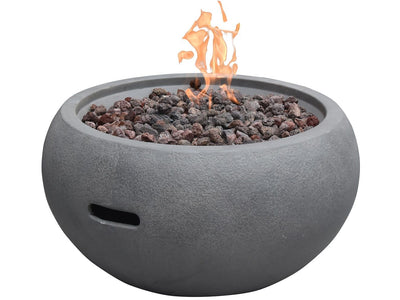 Kyushu Concrete Lava Stone Fire Pit (Modeno) – Propane