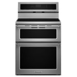 KitchenAid Stainless Steel Freestanding Electric Double Range (6.7 Cu. Ft.) - YKFID500ESS