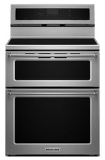 KitchenAid Stainless Steel Freestanding Electric Double Range (6.7 Cu. Ft.) - YKFID500ESS