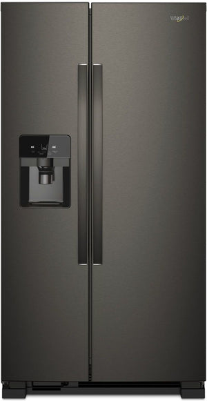 Whirlpool Black Stainless Steel Side-by-Side Refrigerator (25 Cu. Ft.) - WRS555SIHV
