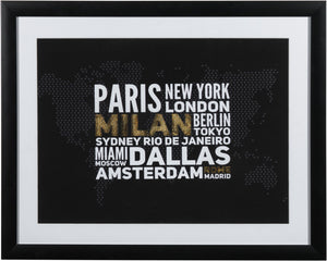 World Cities Framed Print (20" X 16")